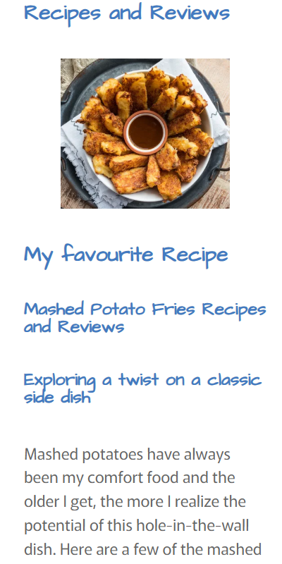 Product Catalog - Mobile responsive view