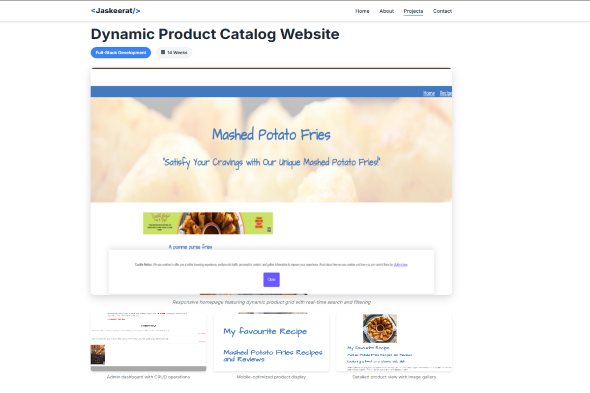 Portfolio - Interactive photo gallery with lightbox
