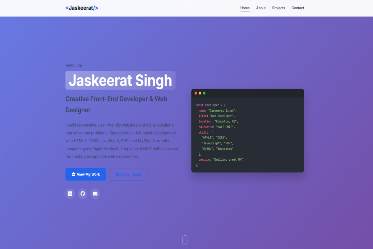 Professional Portfolio Website - Screenshot showing responsive photo gallery